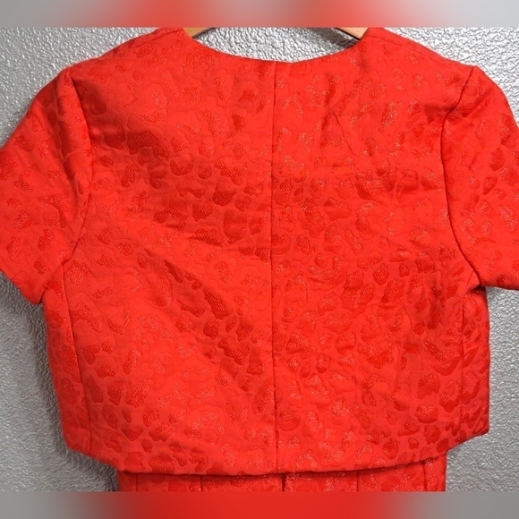 NWT Maje Designer Rouge Jaquard  Skirt Dress  Size 3 (XS) - Picture 7 of 11